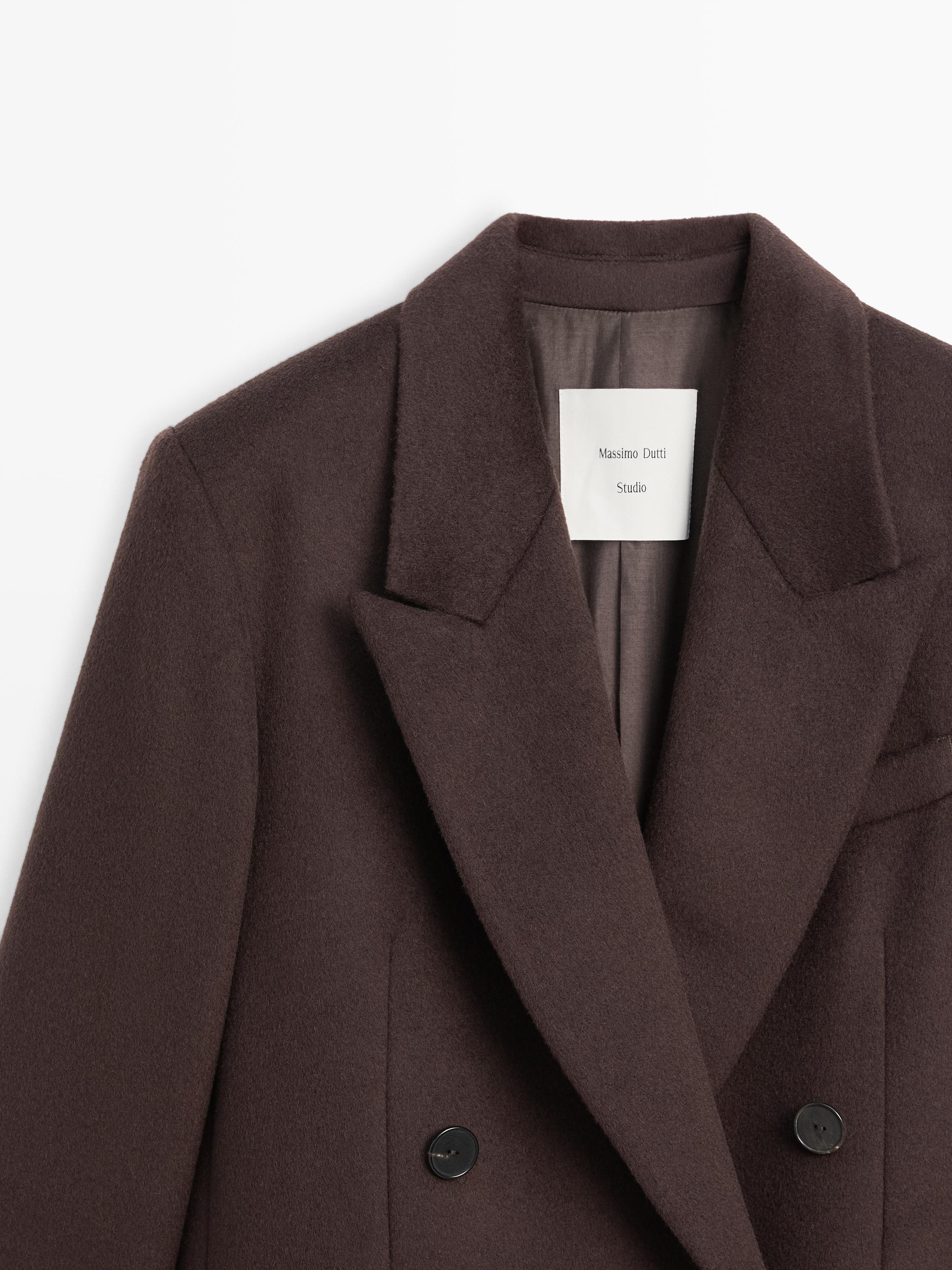 100% wool double-breasted coat - STUDIO